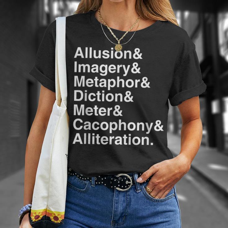 Poetry Literary Devices Tシャツ 彼女への贈り物