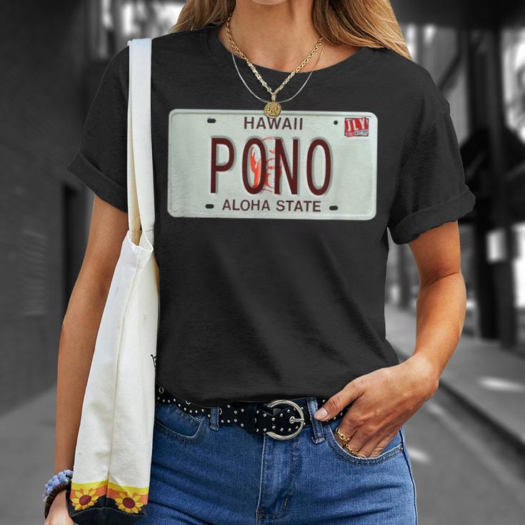Pono ヴィンテージ ハワイ ナンバープレート Tシャツ 彼女への贈り物