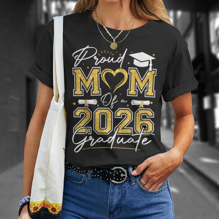 Proud Mom Of A 2026 Graduate Senior 2026 Gold Vibes T-Shirt Gifts for Her