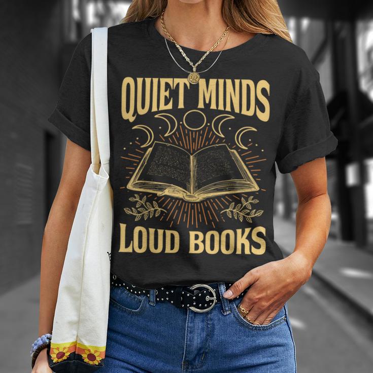 Quiet Minds Loud Books Introvert Reader Book Lover T-Shirt Gifts for Her