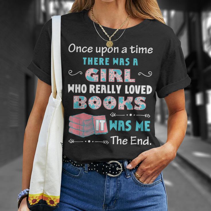 There Was A Girl Who Loved Books Book Lover Daughter Girls T-Shirt Gifts for Her