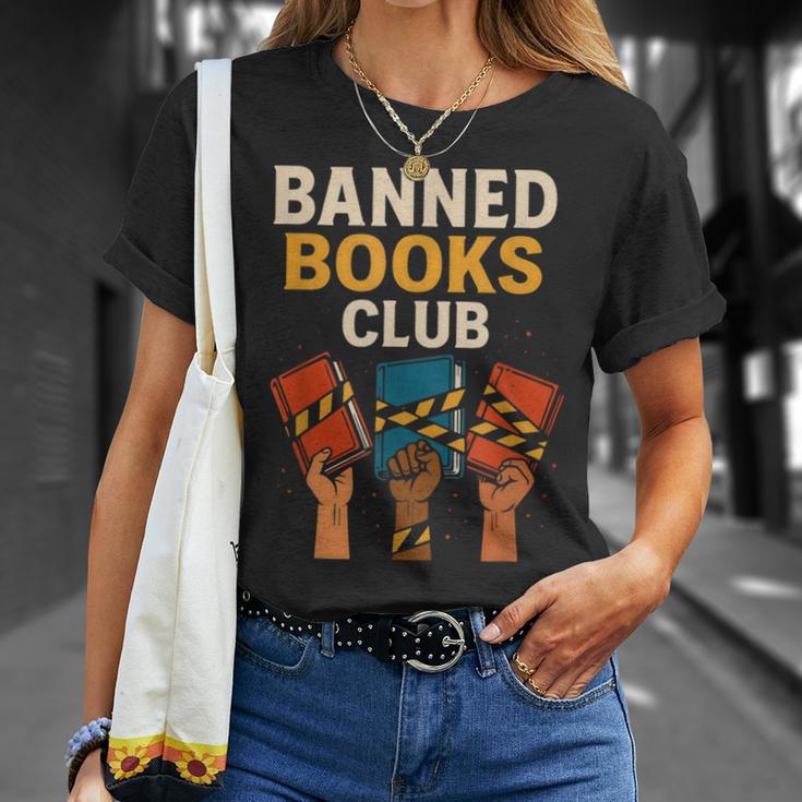 Read Banned Books Club Freely Anti-Censorship Librarian T-Shirt Gifts for Her