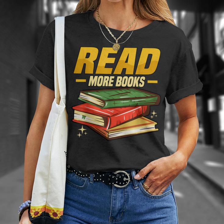Read More Books Book Worm Library Nerds Librarian T-Shirt Gifts for Her Read More Books Book Worm Library Nerds Librarian T-Shirt Gifts for Her