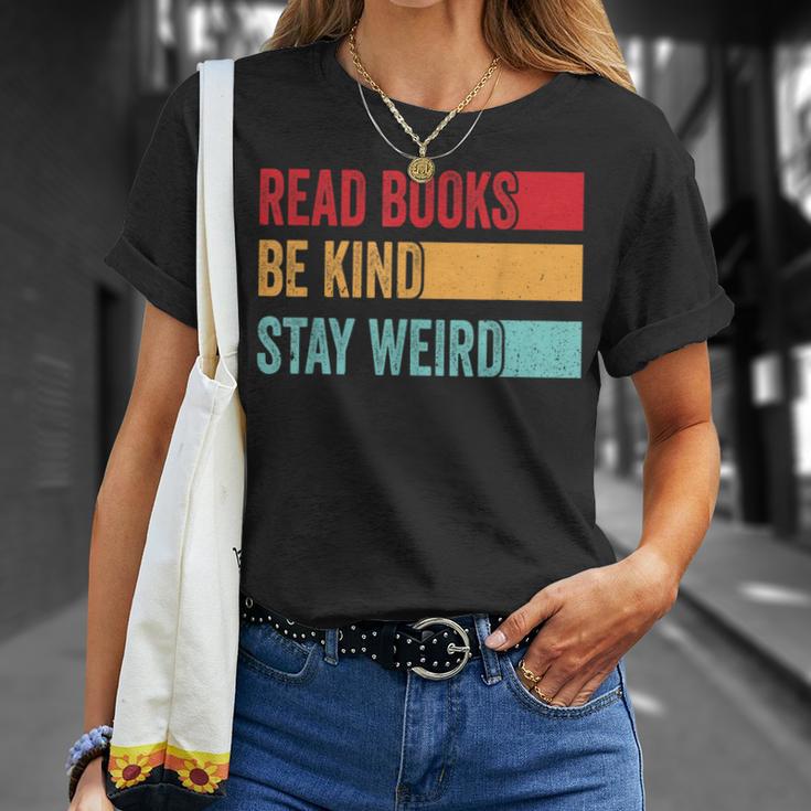 Read Books Be Kind Stay Weird Bookish Nerd Worm Lover T-Shirt Gifts for Her Read Books Be Kind Stay Weird Bookish Nerd Worm Lover T-Shirt Gifts for Her