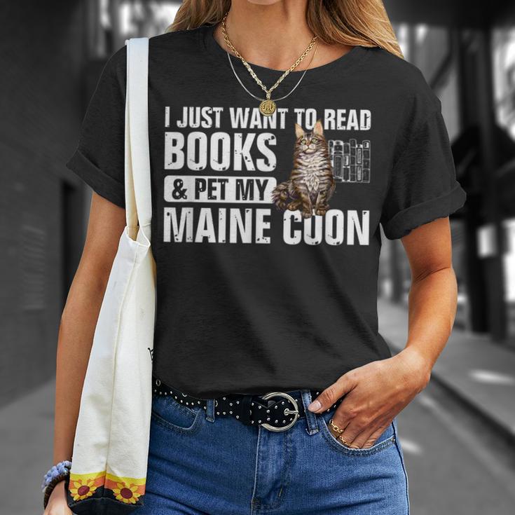 Read Books Pet My Maine Coon Bookworm Cat Lover For Men Women Kids T-Shirt Gifts for Her Read Books Pet My Maine Coon Bookworm Cat Lover For Men Women Kids T-Shirt Gifts for Her