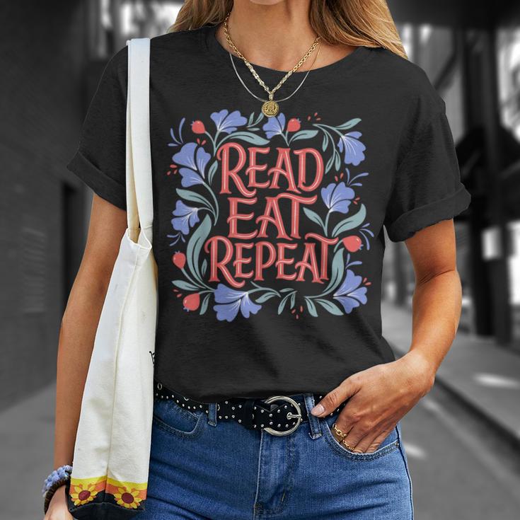Read Eat Repeat Book Club Readers Book Lovers T-Shirt Gifts for Her