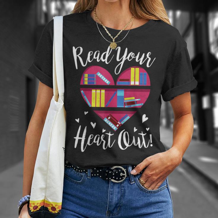 Read Your Heart Out Adorable Idea 4 Book Lovers T-Shirt Gifts for Her