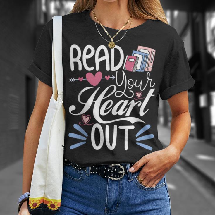 Read Your Heart Out Book Lover Reading Teacher Bookworm T-Shirt Gifts for Her Read Your Heart Out Book Lover Reading Teacher Bookworm T-Shirt Gifts for Her