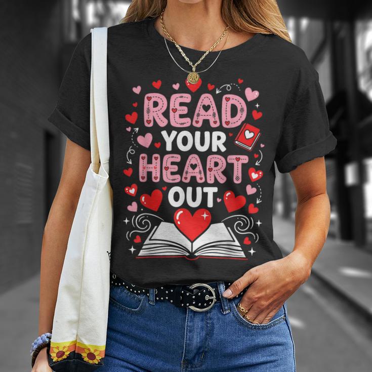 Read Your Heart Out Valentine Reading Book Lover Teacher T-Shirt Gifts for Her Read Your Heart Out Valentine Reading Book Lover Teacher T-Shirt Gifts for Her