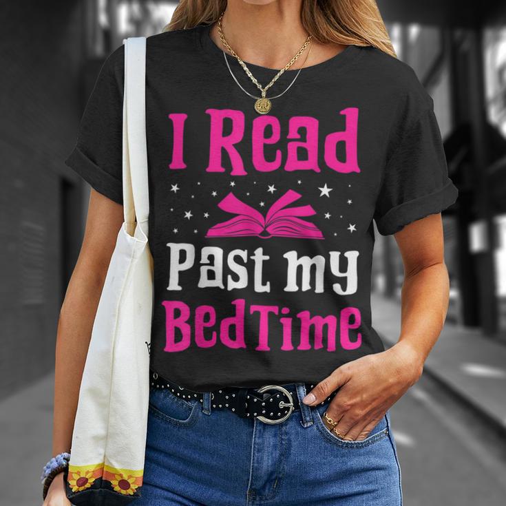 I Read Past My Bedtime Books Lover Bookworm Bookaholic T-Shirt Gifts for Her