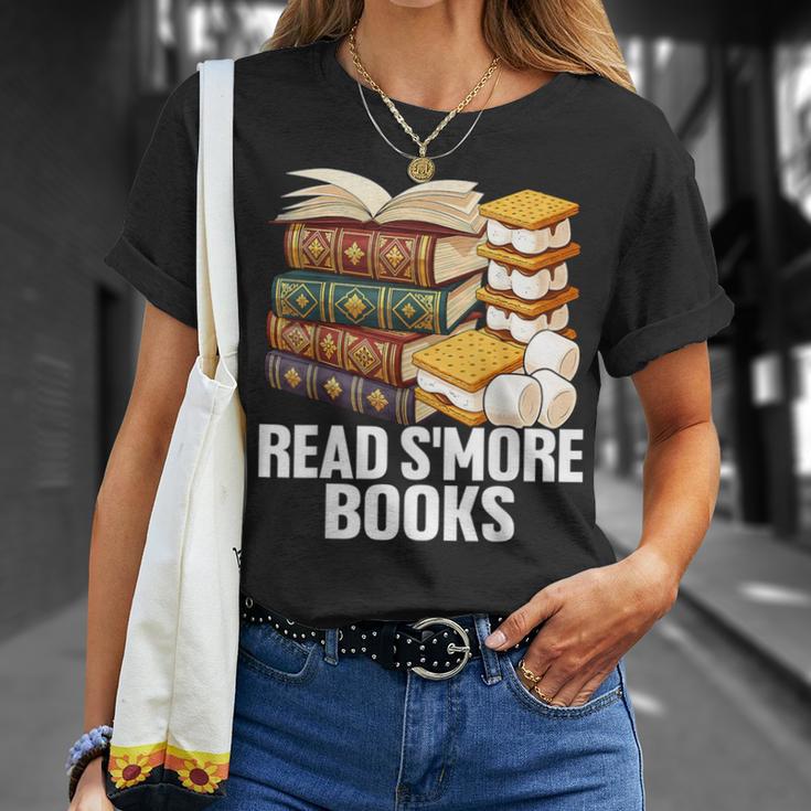 Read S'More Books Camping Themed Literacy Night T-Shirt Gifts for Her