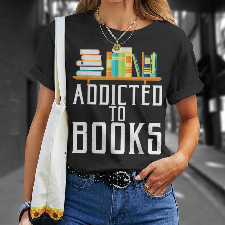 Reader & Library Apparel Addicted To Books Book Lover T-Shirt Gifts for Her Reader & Library Apparel Addicted To Books Book Lover T-Shirt Gifts for Her