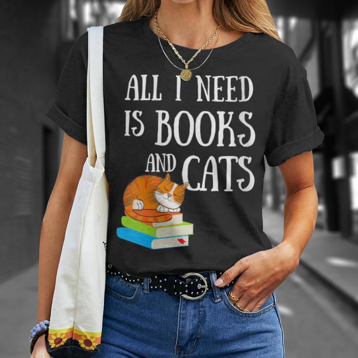 Reader All I Need Is Books And Cats Cat Lover Kitten Reading T-Shirt Gifts for Her Reader All I Need Is Books And Cats Cat Lover Kitten Reading T-Shirt Gifts for Her