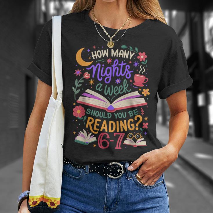 Reading 6 7 Meme Six Seven Cozy Book Lover Teacher T-Shirt Gifts for Her