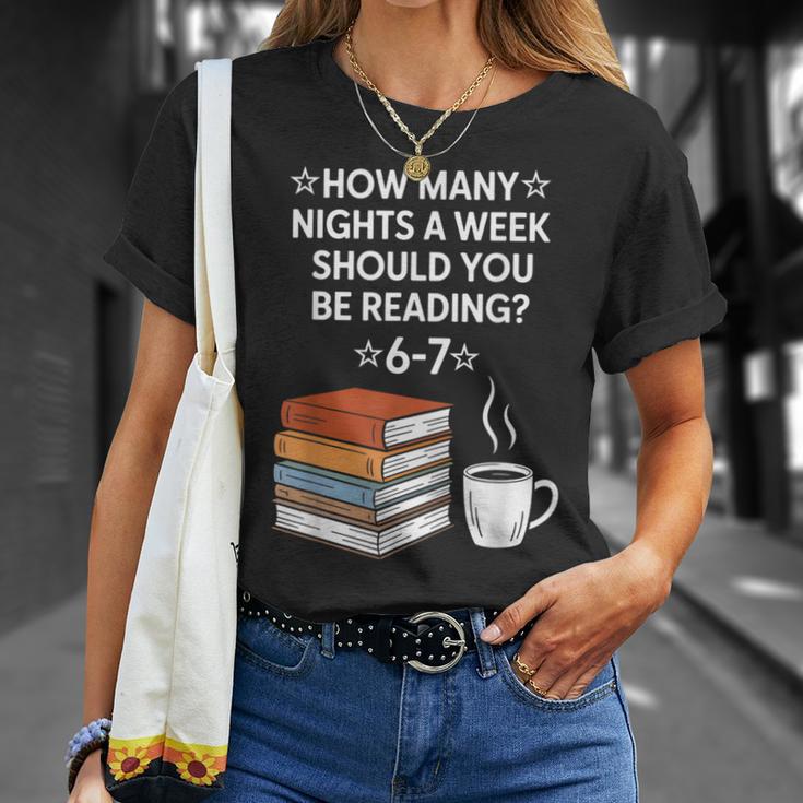 Reading 6-7 Six Seven Meme English Teacher Book Lover T-Shirt Gifts for Her