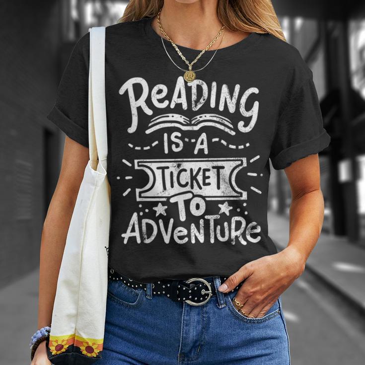 Reading Adventure Bookworm Book T-Shirt Gifts for Her