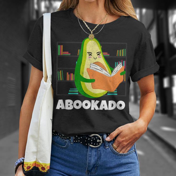 Reading Avocado Book School Librarian Abookado T-Shirt Gifts for Her