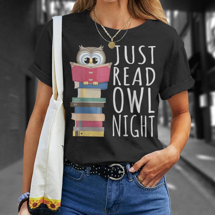 Reading Book Bookworm Kawaii Library Just Read Owl Night T-Shirt Gifts for Her Reading Book Bookworm Kawaii Library Just Read Owl Night T-Shirt Gifts for Her