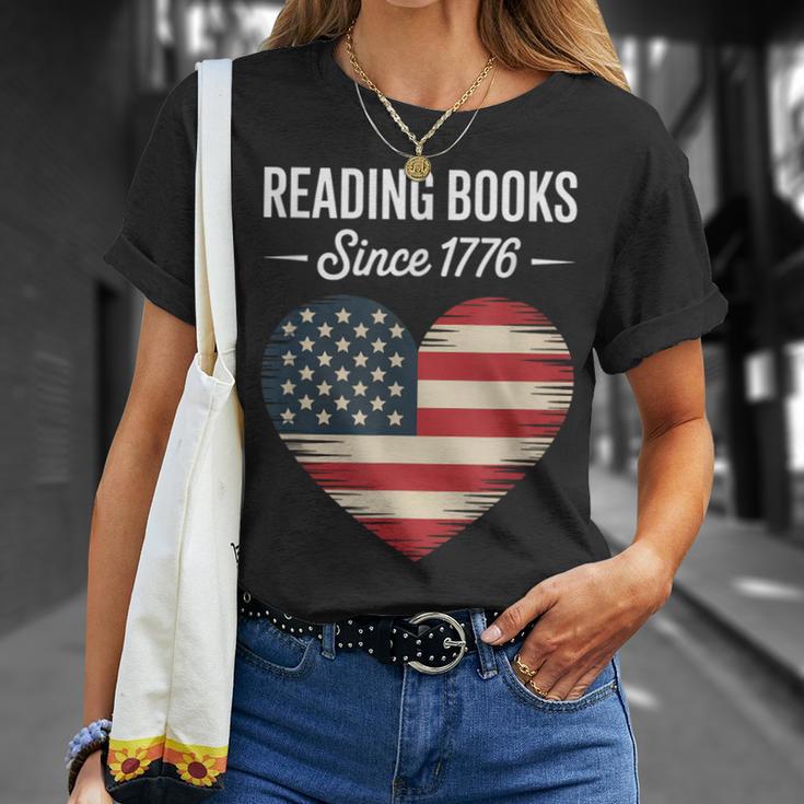 Reading Books Since 1776 American Reading Pride T-Shirt Gifts for Her