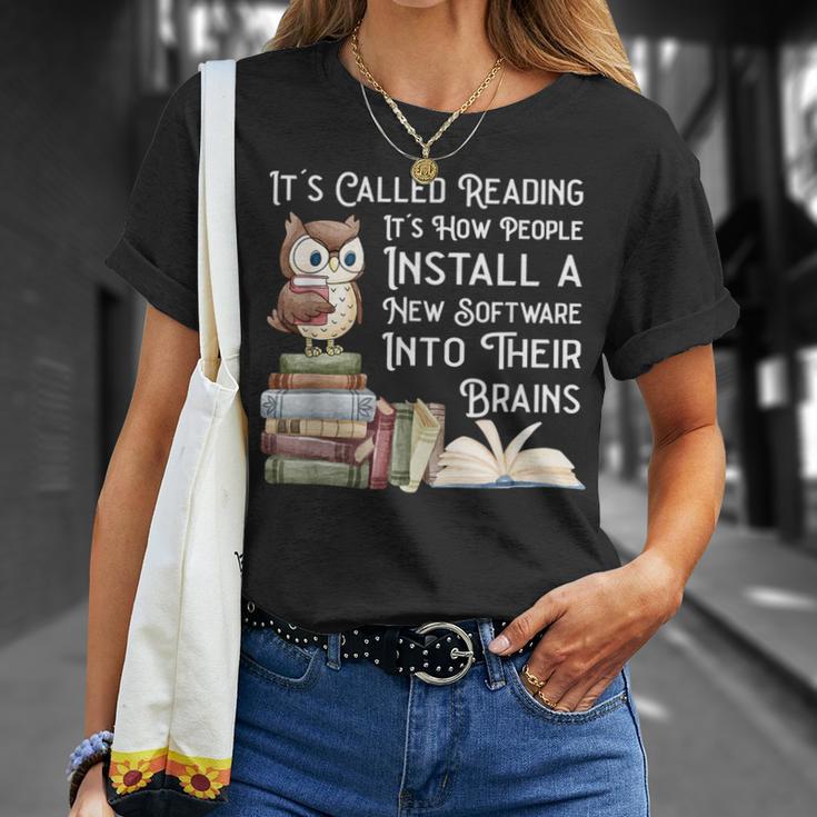 Reading Books Stimulates The Imagination Software For Brains T-Shirt Gifts for Her