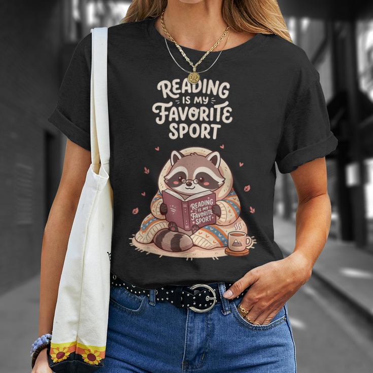 Reading Is My Favorite Sport Book Lover Men Women T-Shirt Gifts for Her