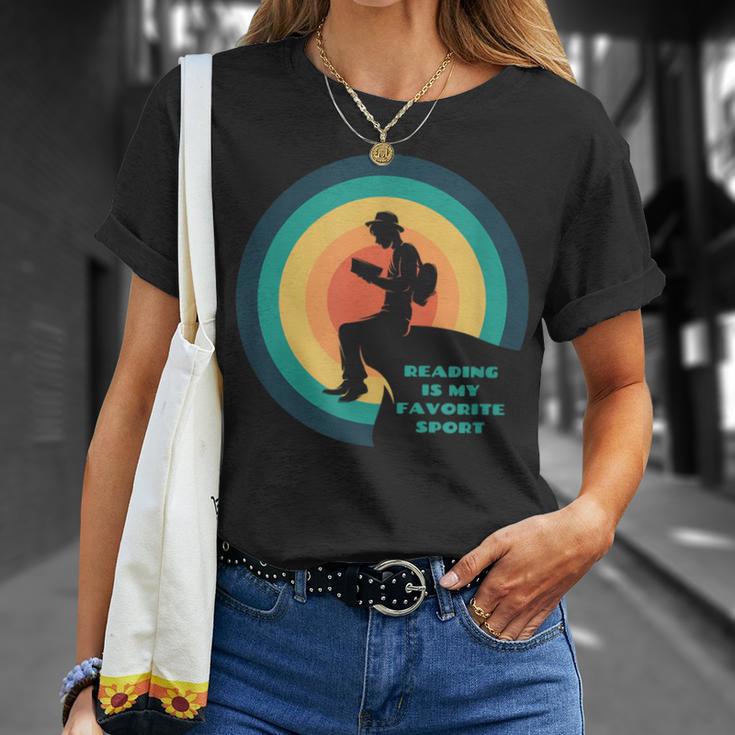 READING IS MY FAVORITE SPORT FUN BOOK LOVER T-Shirt Gifts for Her