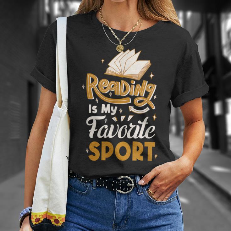 Reading Is My Favorite Sport Read Books For a Bookworm T-Shirt Gifts for Her