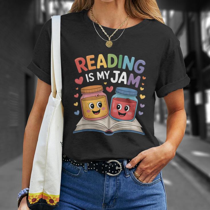 Reading Is My Jam Book Lover Humor T-Shirt Gifts for Her