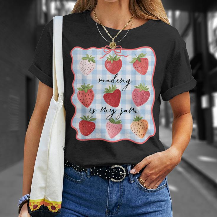 Reading Is My Jam Preppy Stawberry Bookworm Book Lover Nerd T-Shirt Gifts for Her Reading Is My Jam Preppy Stawberry Bookworm Book Lover Nerd T-Shirt Gifts for Her