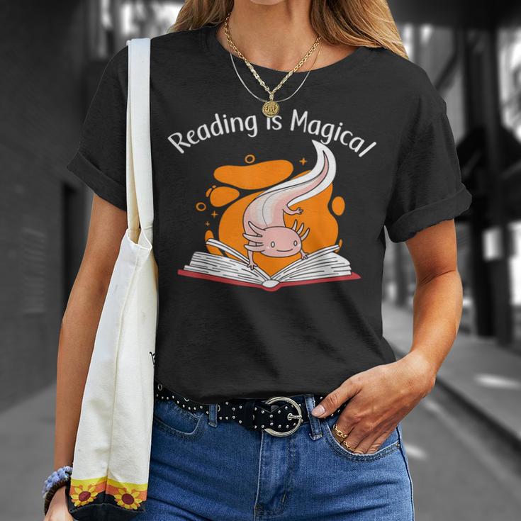 Reading Is Magical Book Lover & Axolotl T-Shirt Gifts for Her Reading Is Magical Book Lover & Axolotl T-Shirt Gifts for Her