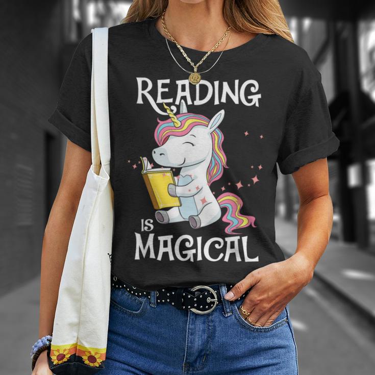 Reading Is Magical Book Lover Unicorn English Teacher Girls T-Shirt Gifts for Her Reading Is Magical Book Lover Unicorn English Teacher Girls T-Shirt Gifts for Her