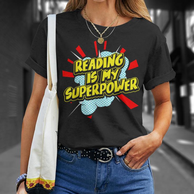 Reading Is My Superpower For a Book Lovers Readers Reading T-Shirt Gifts for Her