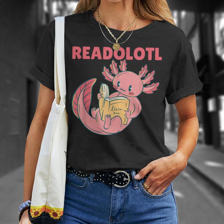 Readolotl An Axolotl That Read Many Books Axolotl T-Shirt Gifts for Her Readolotl An Axolotl That Read Many Books Axolotl T-Shirt Gifts for Her
