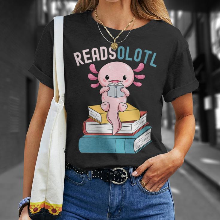 Reads Alotl Shirt Kids Readsolotl Read Axolotl Shirt Books T-Shirt Gifts for Her