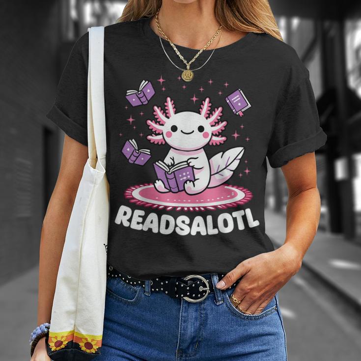 Readsalotl Axolotl Kawaii Anime Book Lover Reading T-Shirt Gifts for Her Readsalotl Axolotl Kawaii Anime Book Lover Reading T-Shirt Gifts for Her