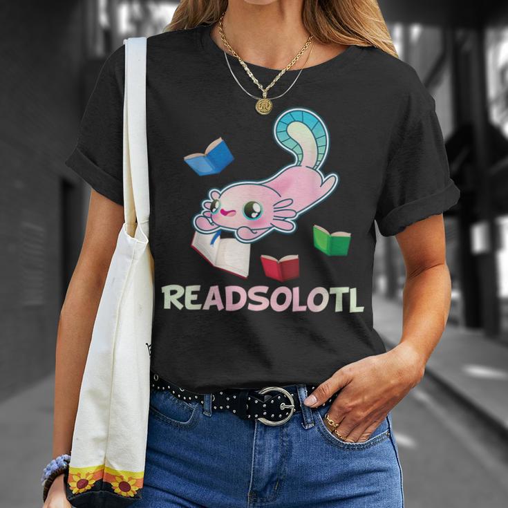 Readsolotl Axolotls Funny Kids Reading Fish Books Lizard T-Shirt Gifts for Her Readsolotl Axolotls Funny Kids Reading Fish Books Lizard T-Shirt Gifts for Her