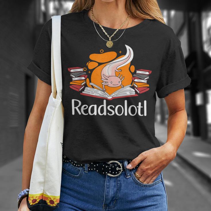 Readsolotl Book Lover & Axolotl T-Shirt Gifts for Her