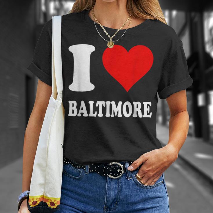 Red Heart I Love Baltimore Tシャツ 彼女への贈り物