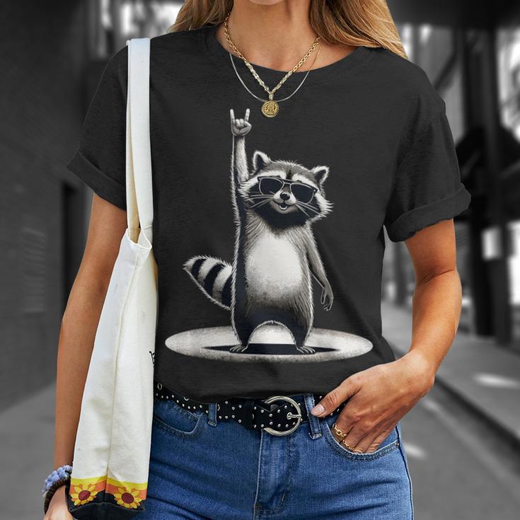 Rétro Raton Laveur Rock Musique Cadeau Homme Enfant Drôle Raton Laveur T-Shirt Cadeaux pour elle