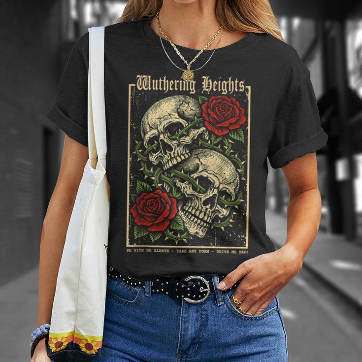 Retro Wuthering Heights Gothic Book Lover Classic Literature T-Shirt Gifts for Her