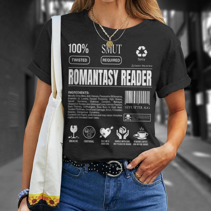 Romantasy Reader Smut Label Spicy Bookish Smutty Book Merch T-Shirt Gifts for Her