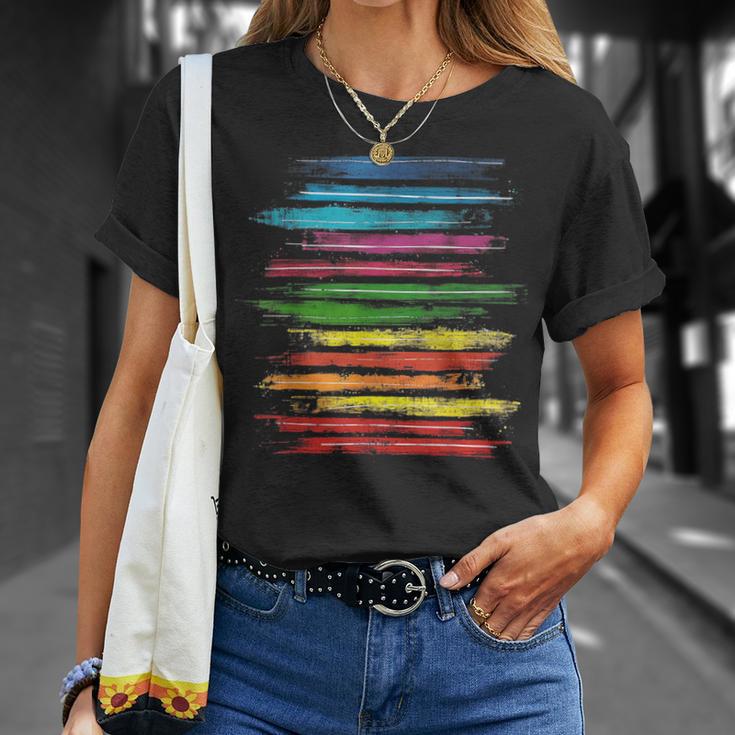 RtY Book Colorful Art Painting Graphic Motif Book Small T-Shirt Gifts for Her