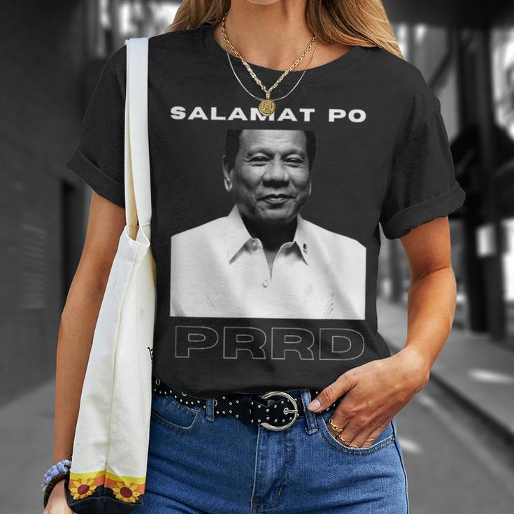 Salamat Po Prrd ありがとう社長ドゥテルテ・ピノイピネー Tシャツ 彼女への贈り物