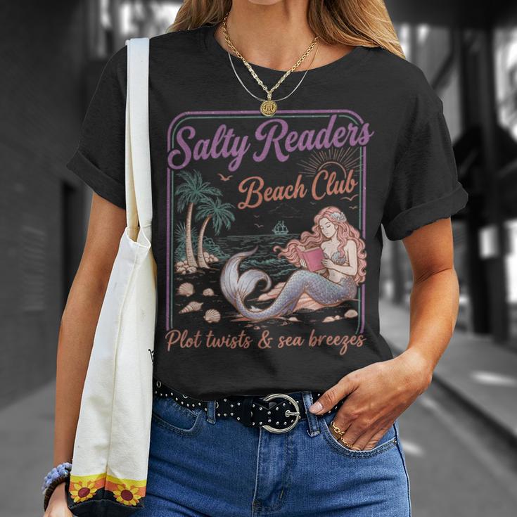 Salty Readers Beach Club Books Plot Twists & Sea Breezes T-Shirt Gifts for Her Salty Readers Beach Club Books Plot Twists & Sea Breezes T-Shirt Gifts for Her