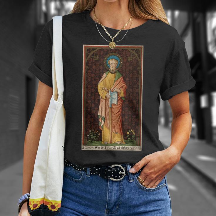 San Matías Apóstol Hacha Patrono Católicointage Camiseta unisex Regalos para ella