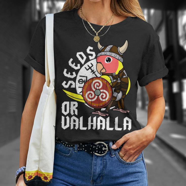 Seeds Oralhalla バイキング オウム 桃の顔 ルティーノ ラブバード Tシャツ 彼女への贈り物