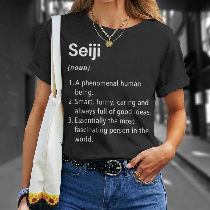 Seiji 名前の定義 面白い辞書 長袖tシャツ Tシャツ 彼女への贈り物