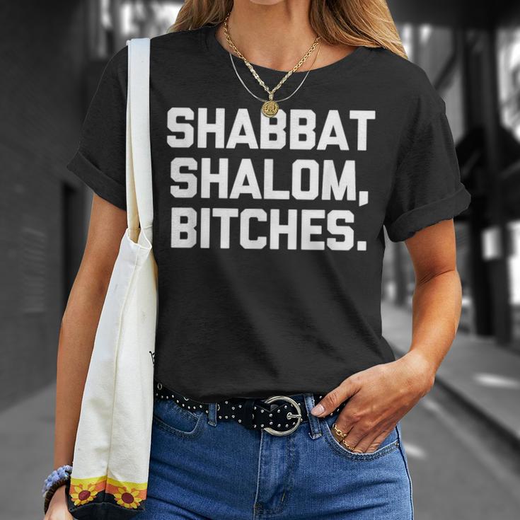 Shabbathalom、Bitches 面白い 言葉 ノベルティ ユダヤ人 Tシャツ 彼女への贈り物