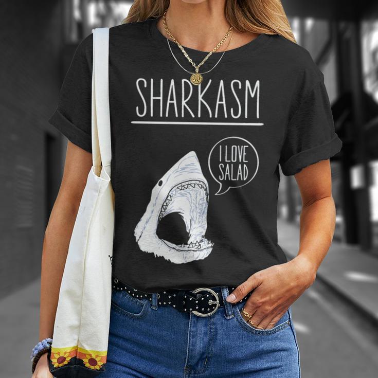 Sharkasm I Lovealad面白い皮肉なシャークスタジオ 長袖tシャツ Tシャツ 彼女への贈り物
