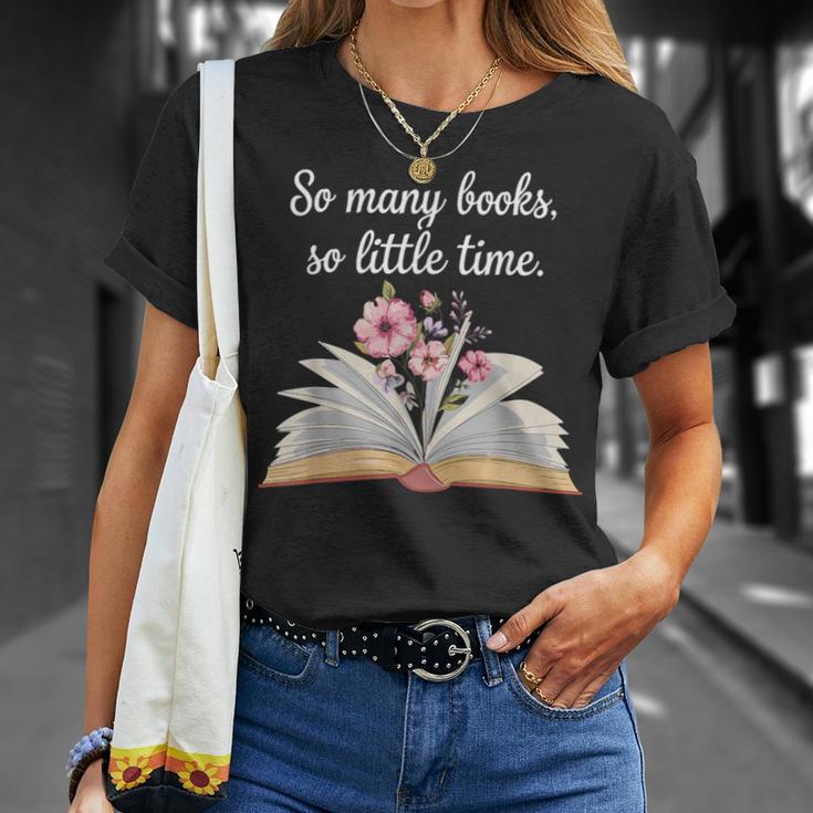 So Many Books Little Time Loves To Read Books Bookworm T-Shirt Gifts for Her So Many Books Little Time Loves To Read Books Bookworm T-Shirt Gifts for Her